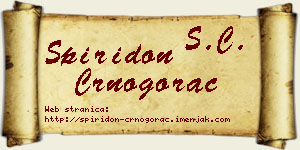 Spiridon Crnogorac vizit kartica